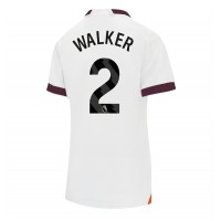 Camiseta Manchester City Kyle Walker #2 Segunda Equipación Replica 2023-24 para mujer mangas cortas